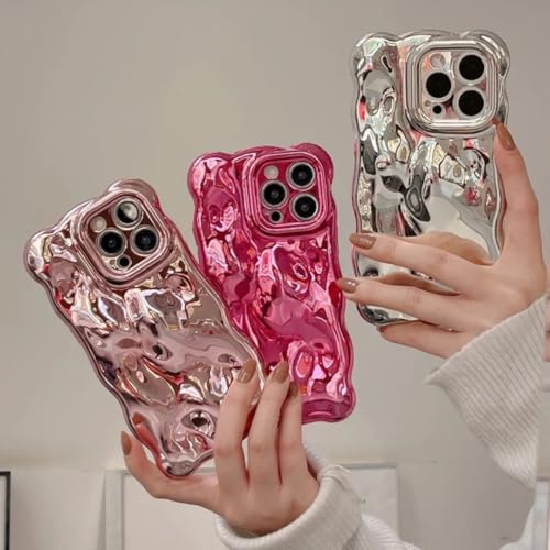 Coque iPhone 16 Pro antichoc verte avec design ondulé 3D et protection caméra arrière - 5