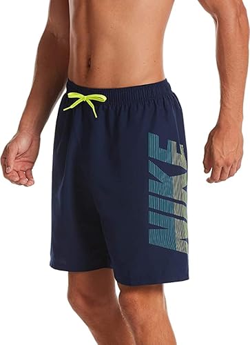 Nike Swim Men's Logo Volley Short Swim Trunk, Midnight Navy Rift, X Large #TOP15