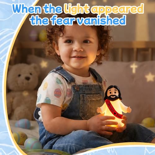 Figura de Jesús en resina con luz nocturna para mesa miniatura 3