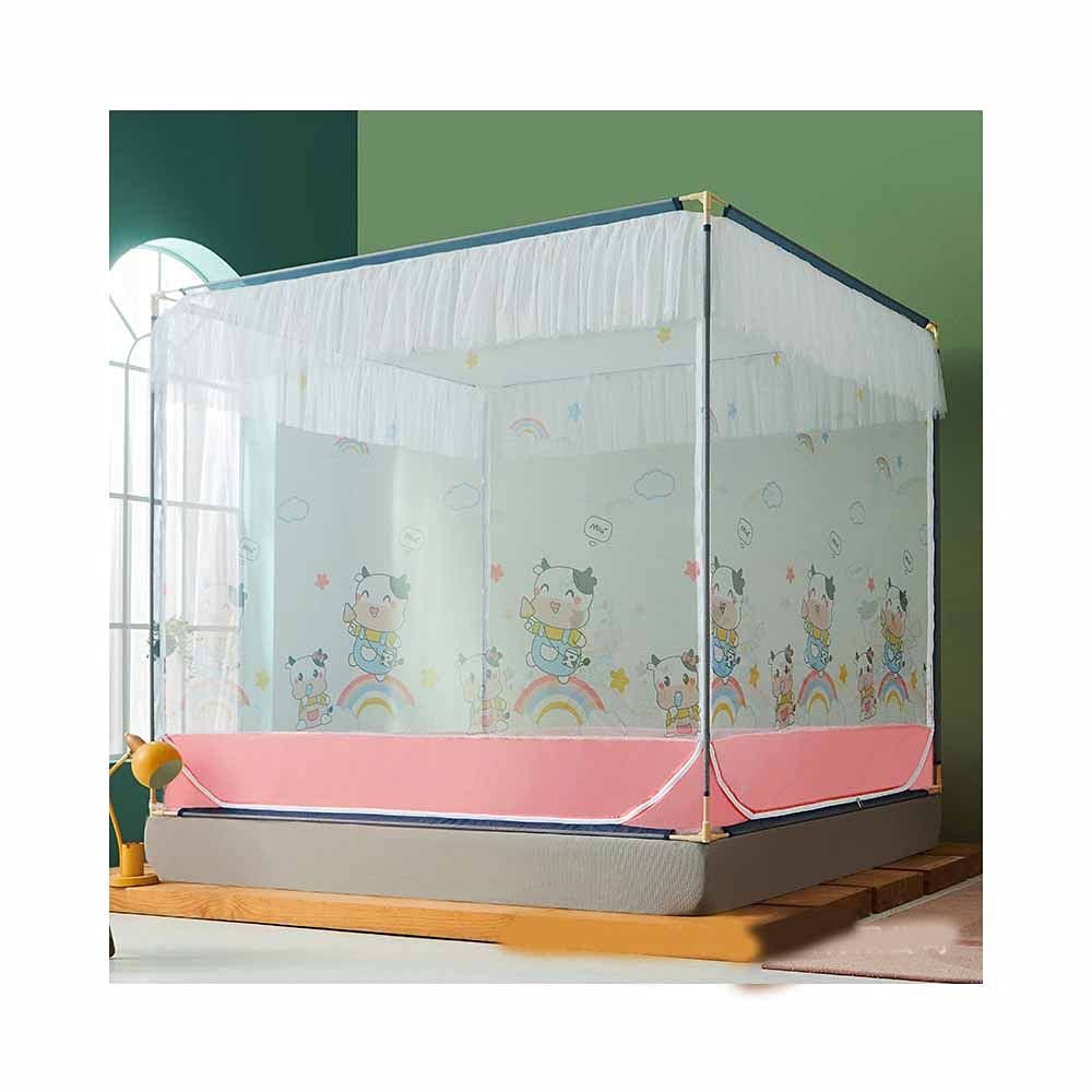 Moustiquaire de lit king size 1,8x2,0m avec 3 ouvertures latérales