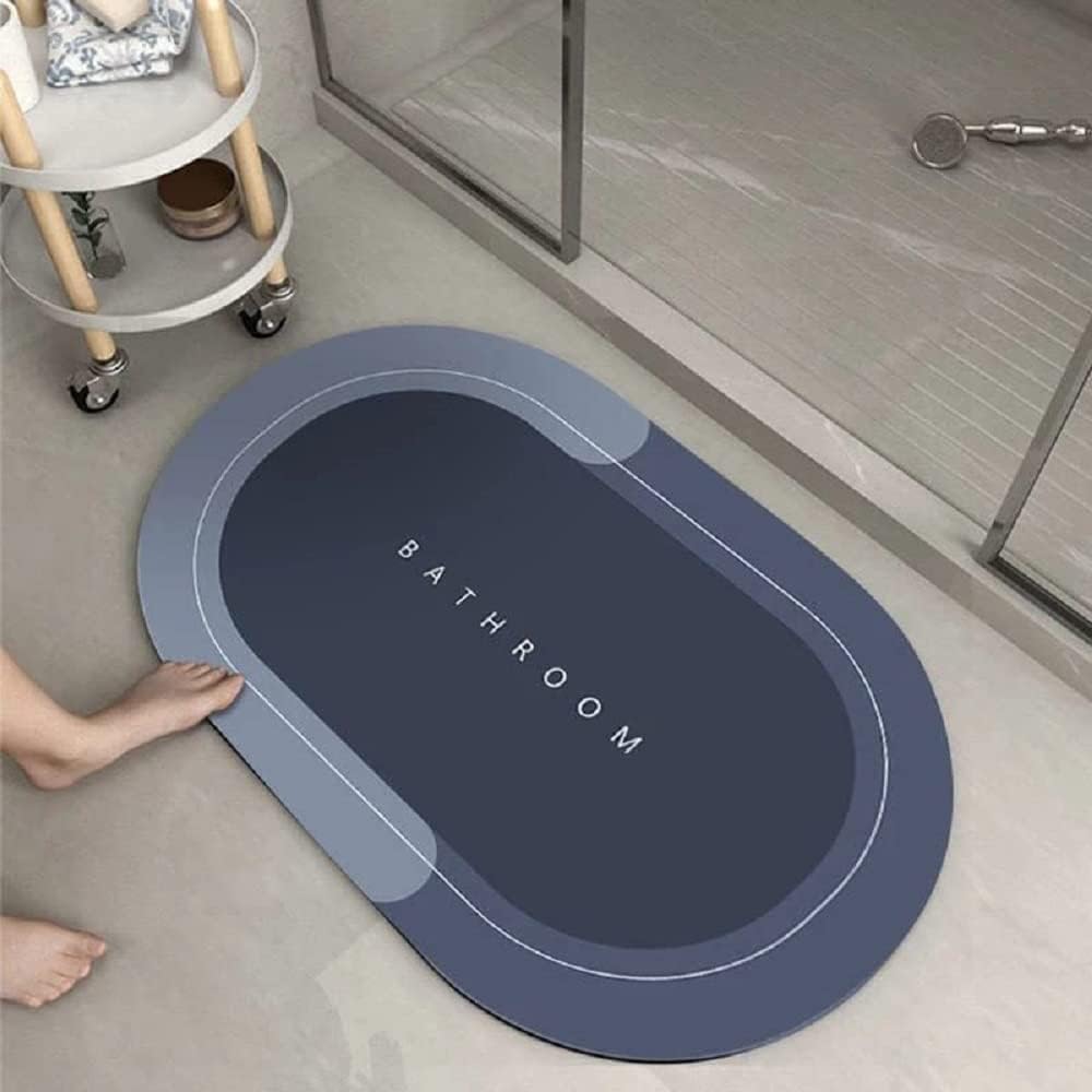 EZUKBrand Bathroom mat, Super Absorbent Soft Carpet, Rubber Back Runner Mat for Kitchen Bathroom & Floors, Anti Slip Bathmat for Bedroom, Living Room, Floor and Door Mat(40 x 60 cm)(Multicolor)