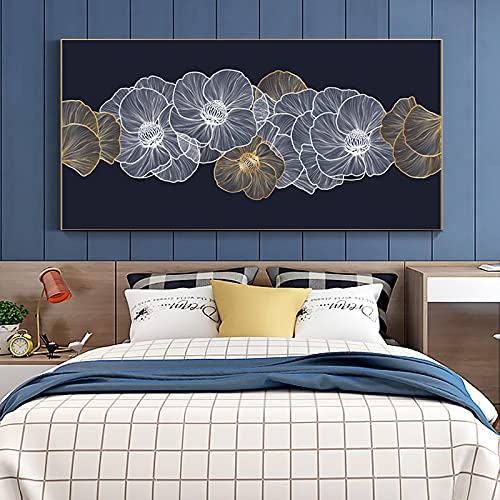 Impression fleurs abstraites toile de qualité supérieure pour décoration murale raffinée - 4