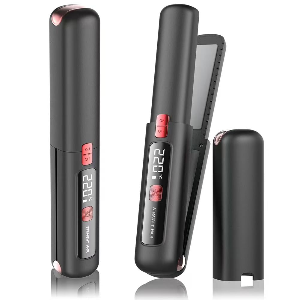 Prettrans Cordless Hair Straightener and Curler 2 in 1