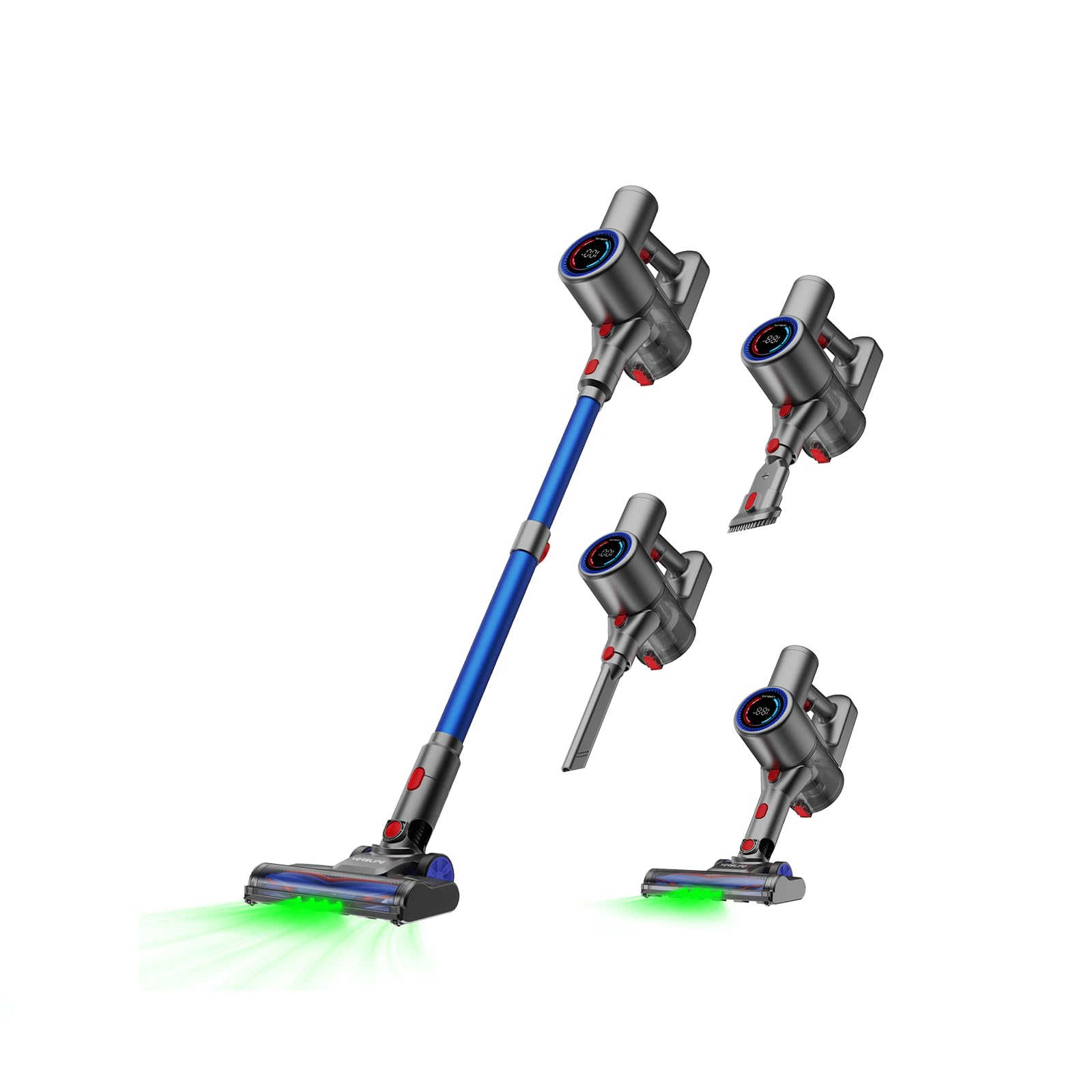 Aspirateur balai sans fil puissant 40Kpa Verslife Z8 avec écran LED et brosse pour moquette