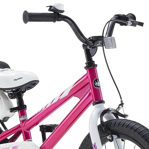 Image of RoyalBaby Bicycle for Kids Cycle for 3-5 Years Boys & Girls 12 inch | Training Wheels | Adjustable Seat | 1 Year Warranty | Fuschia