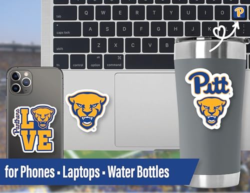 Image of Pitt Panthers Sticker Variety Pack for Car Water Bottle Phone 14 Pc Gift
