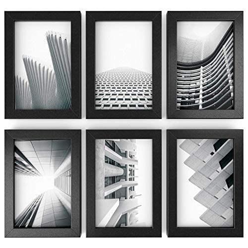 ARTEZA Bilderrahmen Set 10x15 cm, 20er-Pack Holzbilderrahmen in Schwarz mit Glasscheibe im Hoch- und Querformat… – Bild 6