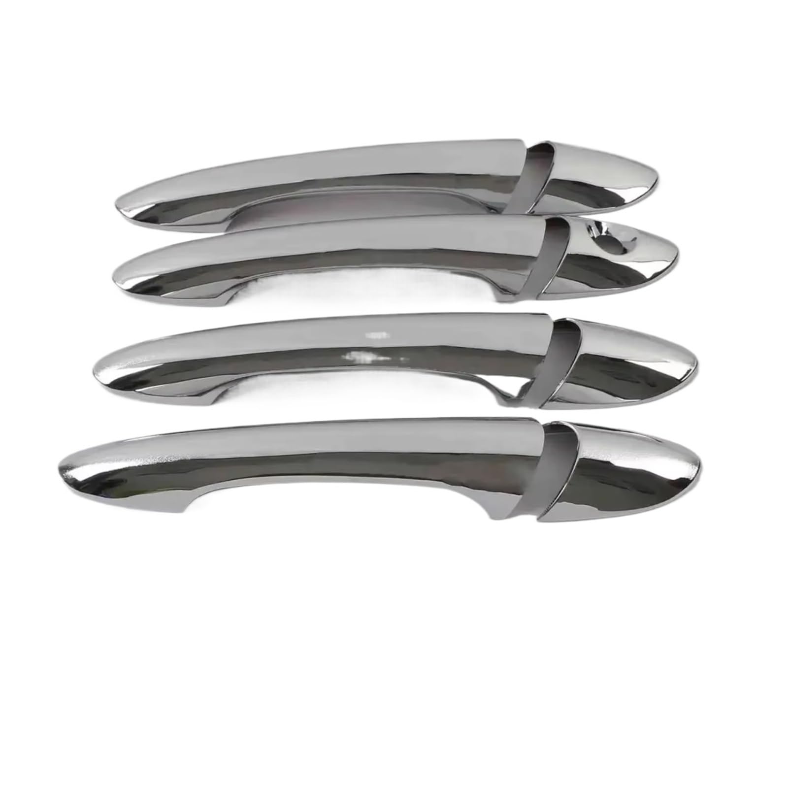 for Hyundai for Sonata for I45 2011-2014 Glossy Black Chrome Car Door Handle Cover Trim Sticker Styling Accessories Car Exterior Door Handle(Silver Handle)