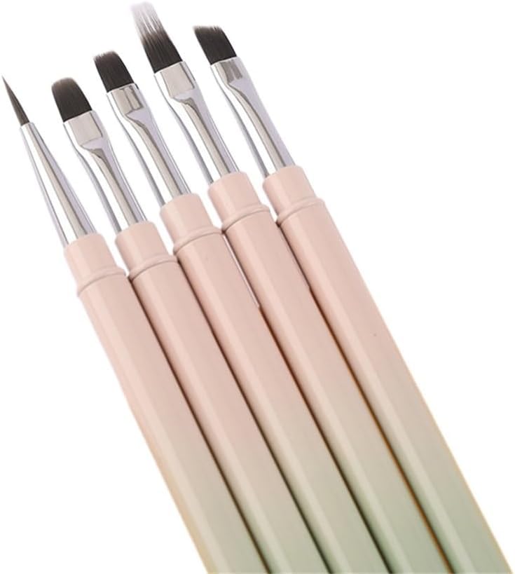 JSEIAJB Nail Pen Light Therapy Pen Thread Pen Replacement Pen Metal Nail Brush Nail Pen Set 5 Sets