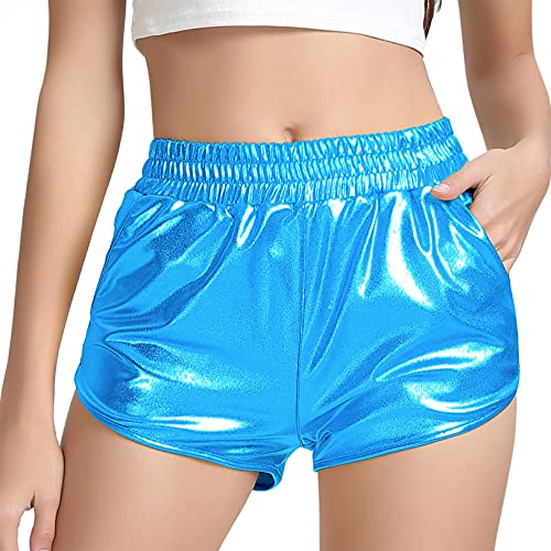 Image of Perfashion Girls Metallic Shorts Sparkly Shiny Hot Pants Gold /Silver /Pink Outfit