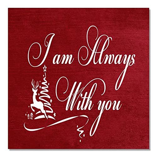 Décoration murale I Am Always with You avec corde de chanvre suspendue