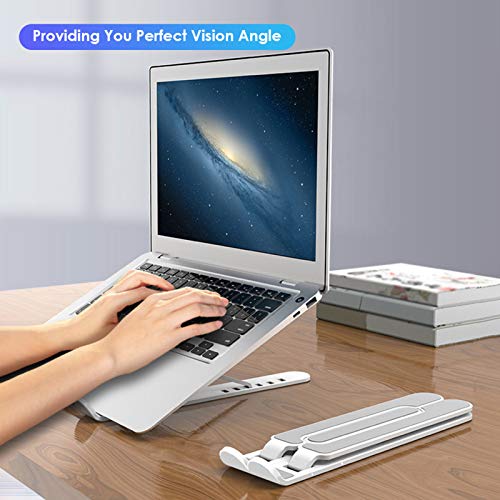 Docooler suporte para laptop de 6 níveis de altura ajustável, suporte para computador portátil, dobr