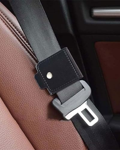 BNREOZA 2 Stück Leder Sicherheitsgurt Clip, Auto Sicherheitsgurt Versteller Universal Auto Sicherheitsgurt Clip Sicherheitsgurt Versteller für entspannende Schulter Nacken und Hals