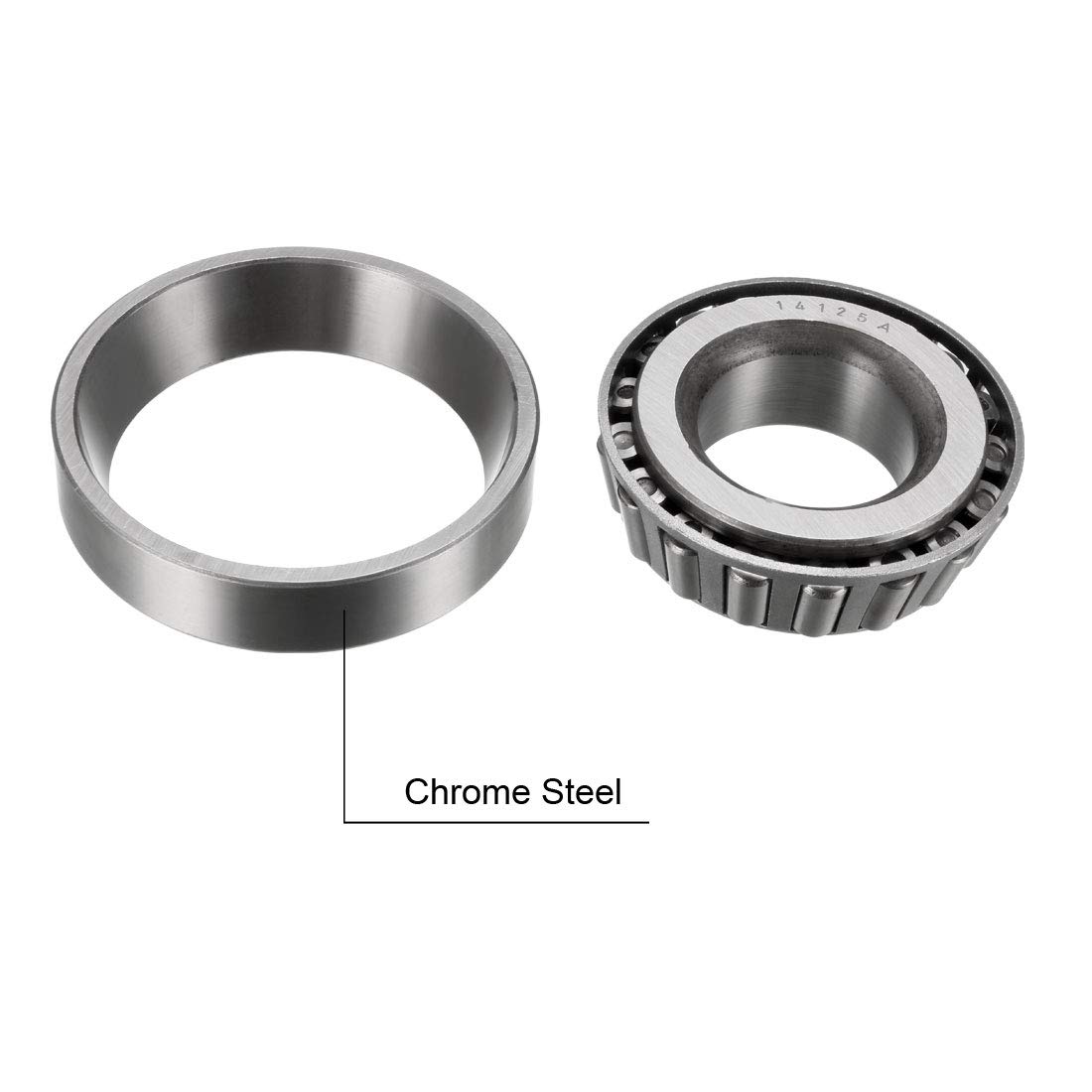 uxcell 14125A 14276 - Rodamiento de rodillos cónicos para carreras, incluye un solo cono
