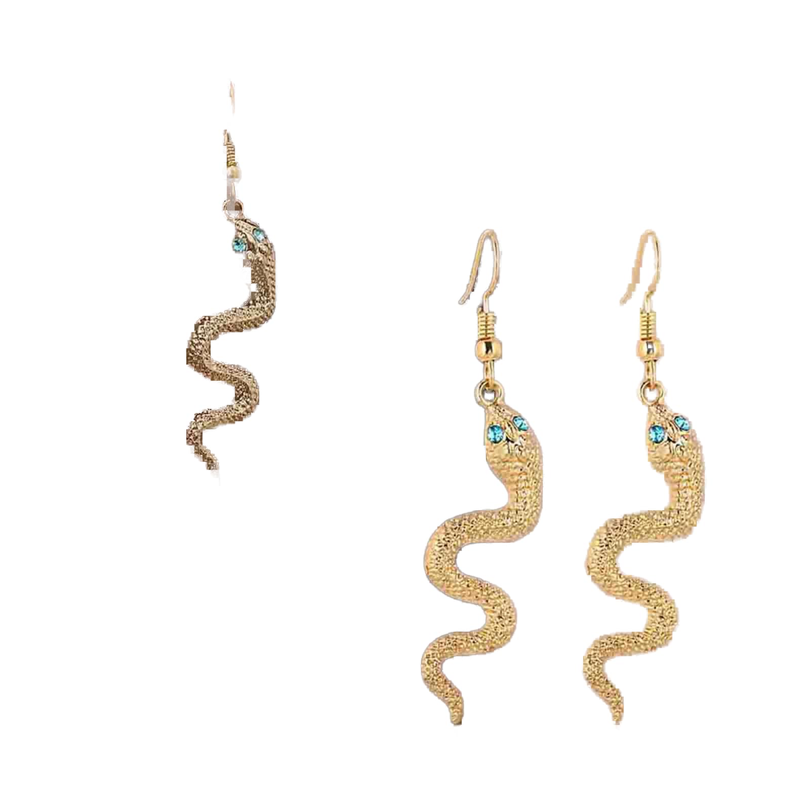 Cimenexe Orecchini pendenti con serpente punk Orecchini con perle vintage Orecchini pendenti con serpente d'oro Orecchini con serpente vipera Orecchini con cobra retrò Gioielli per donne e ragazze