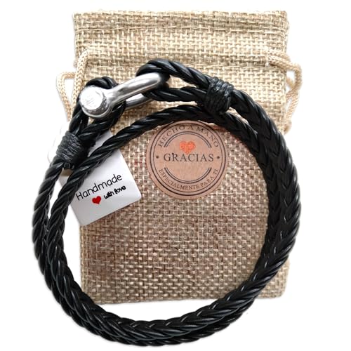 Pulsera de Cuero Hecha a Mano con Cierre 517TeDmJMNL. SL1000