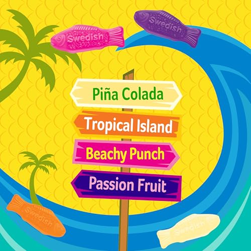 SWEDISH FISH Mini Tropical Soft & Chewy Gummy Candy, Bulk Candy, 12 Bags - image 6