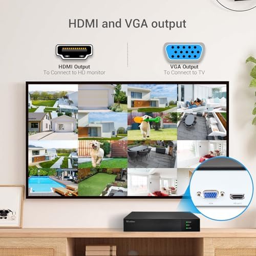 Bild 6 - 4K NVR 10-Kanal-Überwachungssystem Rekorder+4 Port POE, 10CH-Sicherheits-NVR,einfache Fernansicht,P2P-Bewegungserkennung,unterstützt bis zu 10x4K IP-Kameras(Enthält Keine Festplatte)