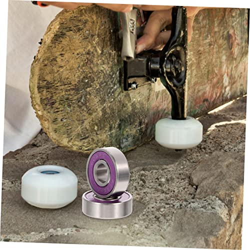 CLISPEED 48 Peças Rolamentos Scooters Rodas Suprimentos De Cerâmica Sapatos Liga Patins Acessórios D