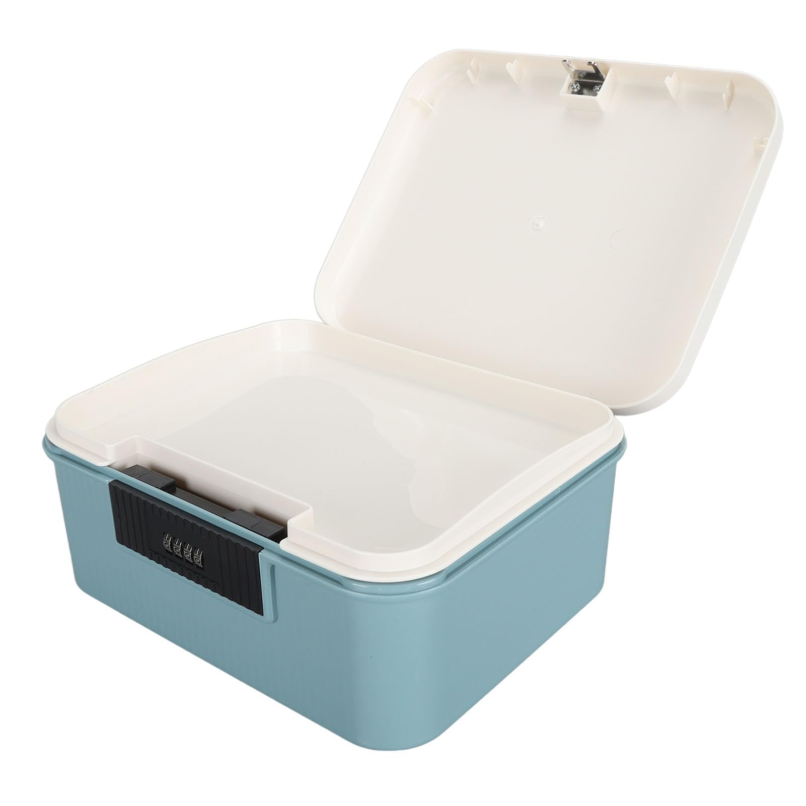 Ejoyous Scatola Portaoggetti con Serratura da 9 Litri, Materiale ABS, Organizer per Documenti Protetto da Password, Design Spazioso e Suddiviso per l'archiviazione di File in Ufficio a Casa (BLUE)