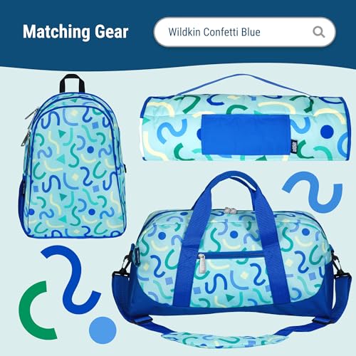 Wildkin Kids Insulated Lunch Box Bag for Boys & Girls, Reusable Kids Lunch Box is Perfect for Elementary, Ideal Size for Packing Hot or Cold Snacks for School & Travel Bento Bags (SConfetti Blue)