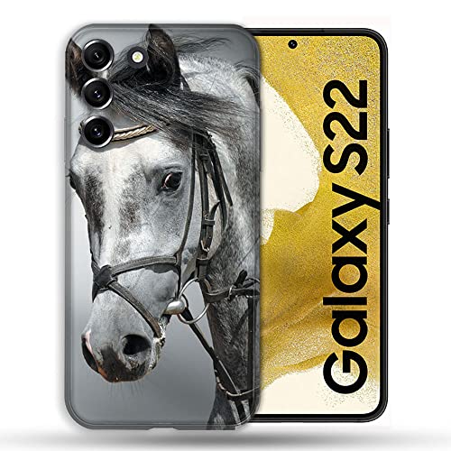 Coque Samsung S22 Cheval Blanc antichoc avec impression haute définition