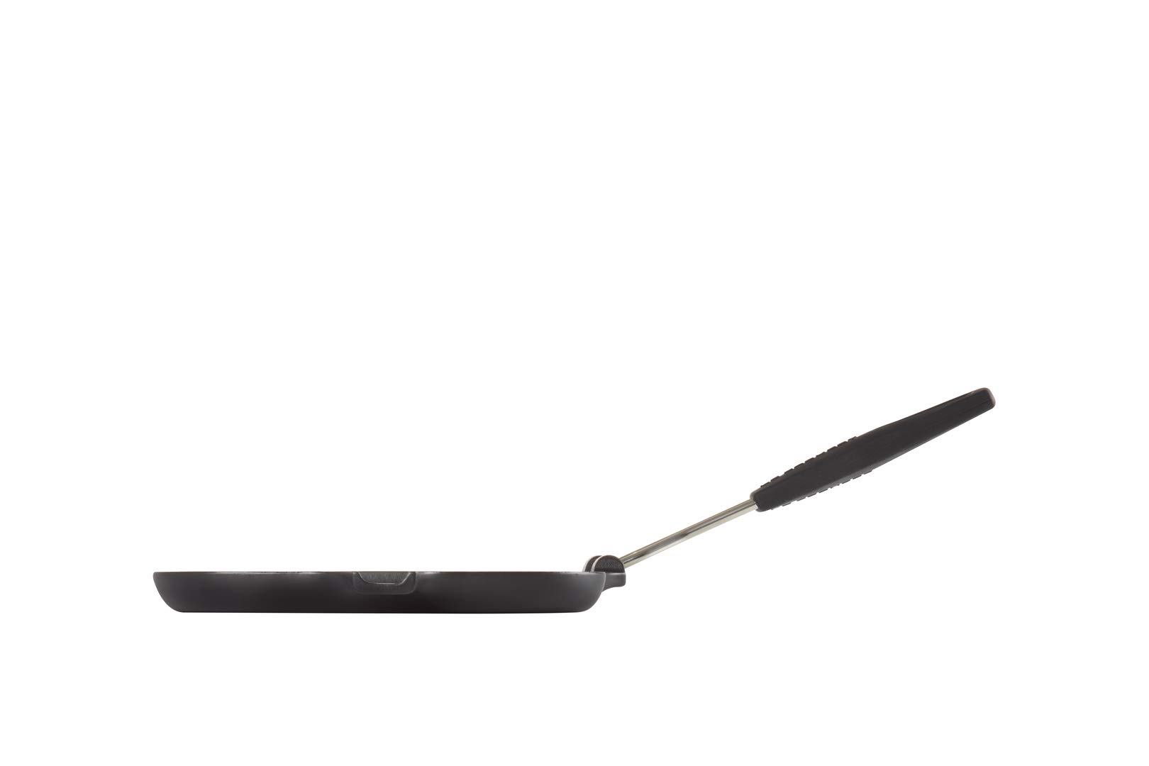 LE CREUSET Bistecchiera rettangolare in ghisa vetrificata con manico in silicone, 36 cm, Nero Matt, 20049000000400
