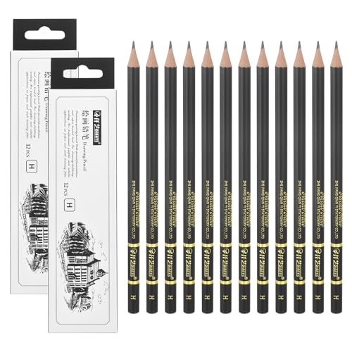 Crayons à dessiner PATIKIL H en bois résistant anti-cassure