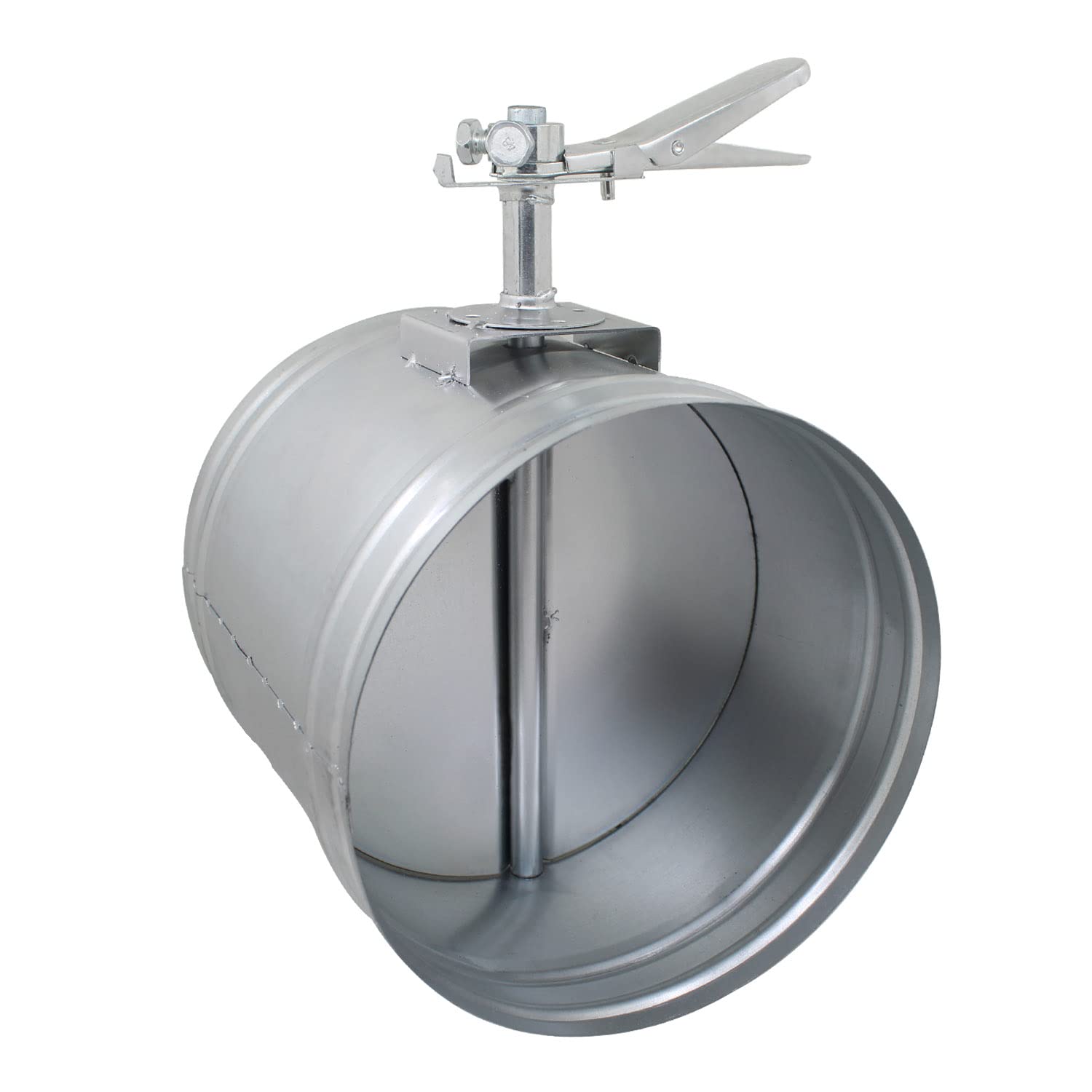 Compuerta regulacion aire acondicionado valvula ventilacion regulable hierro metalica tubo chimenea con valvula estufa con llave de corte (150mm Diámetro Externo)
