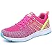 Zapatillas de Deportivos de Running para Mujer Gimnasia Ligero Sneakers Rosa-Amarillo 38