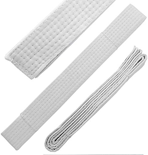 Solid Rank Karate Martial Arts and TaeKwonDo Belts (White, 6)