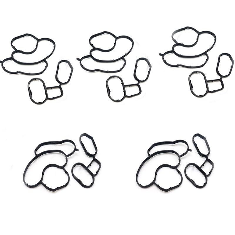 [Replacement car Parts] 10PCS (5Sets) OEM 11427508970 11427508971 for BMW E81 E87 E46 E90 E60 E83 N45 N43 N42 N46 Oil Filter Housing Gasket Seal Repair [Replacement]