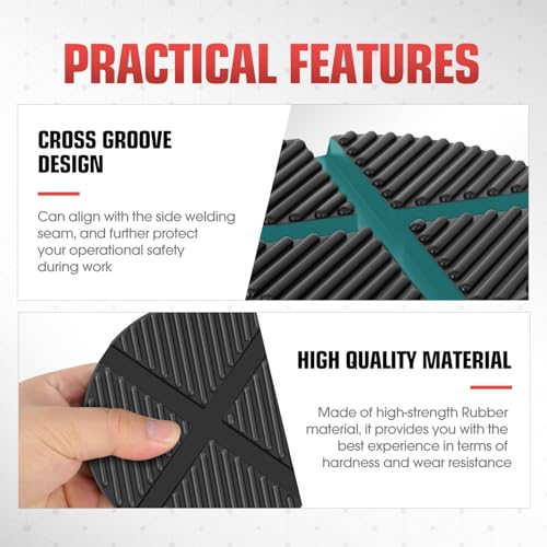 Image of DNA Motoring 2pack Floor Jack Rubber Pad, Slotted Frame Rail Protector, Car Lifting Pads Universal Jack Pad Adapter for Floor Jack, TOOLS-00625