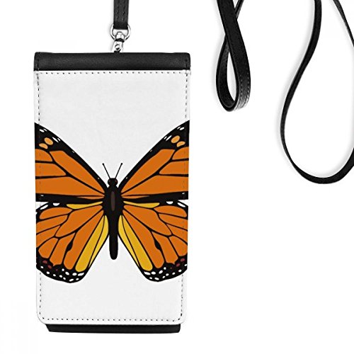 Porte-monnaie suspendu papillon orange pour sorties et balades