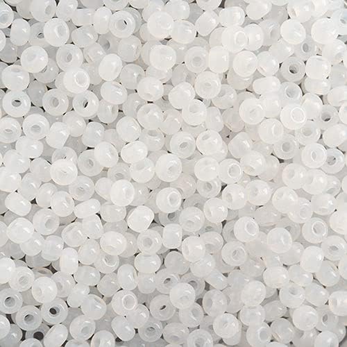John Bead Czech Glass Seed Beads 10/0 Alabaster 22g Vial of DIY Jewelry Making Beads Preciosa (Jablonex)