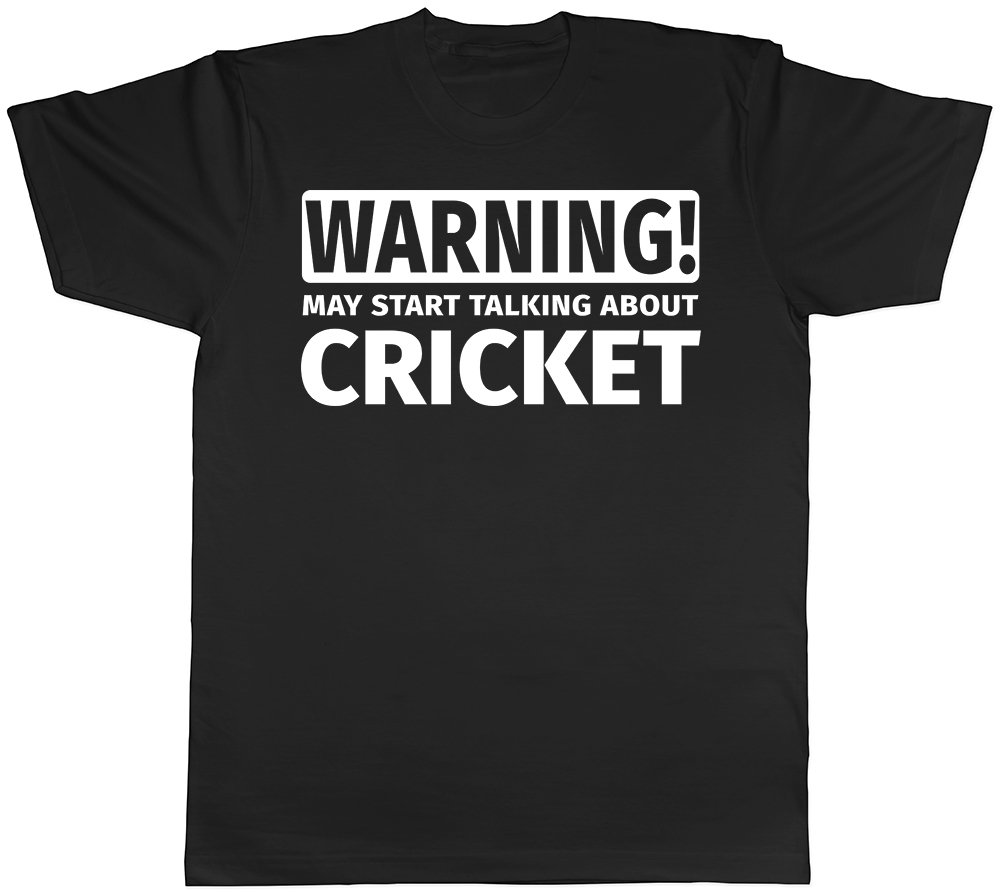 Shopagift Warning May Start Talking About Cricket Unisex T-Shirt Black