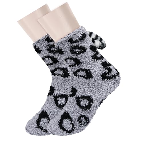 Image of Benefeet Sox Women Fuzzy Socks Funny Cat Gifts Cozy Soft Fluffy Winter Warm Sleeping Cute Animal Slipper Socks for Cat Lover