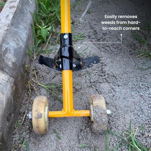 Image of Hectare Wheel Weeder for Gardening & Farming | Manual Hand Push Weeding Tool | Heavy Duty Garden Weeder for Soil Loosening, Weed Removal & Intercultivation