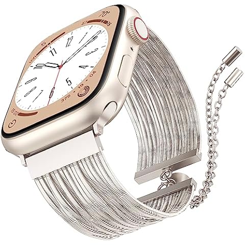 Goton Tassel Band for Apple Watch Bands 46mm 38mm 40mm 41mm 42mm 44mm 45mm 49mm Women, Dressy Chain Stainless Steel iWatch Replacement Strap Designed for iWatch Ultra SE Series 10 9 8 7 6 5 4 3 2 1 Cover