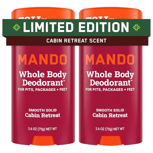 Mando Whole Body Deodorant For Men - Solid Stick - 2.6 oz, 2 pk - Cabin