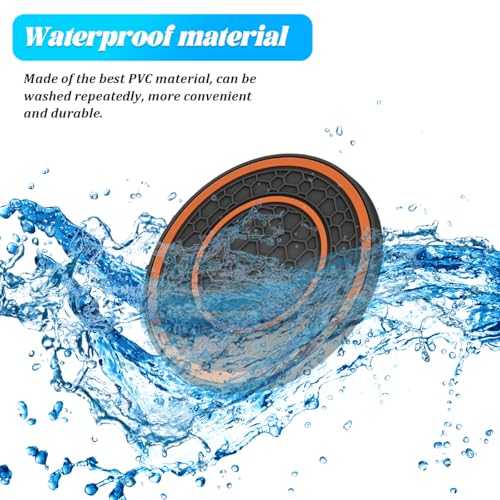 Posavasos para Auto Silicona 4 Piezas Negro Naranja miniatura 3
