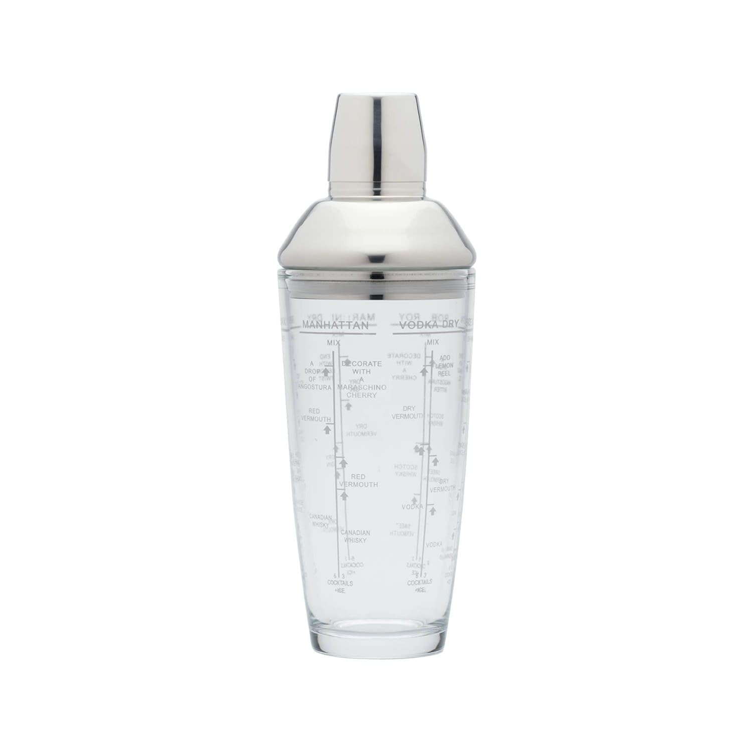 Barcraft  Glass Boston Cocktail Shaker - Clear - 700ml