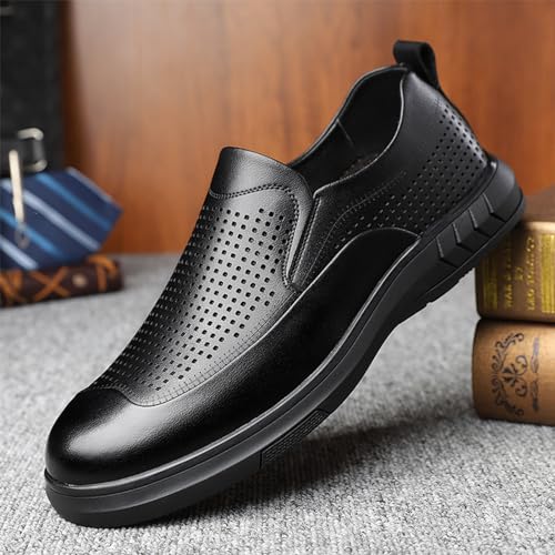 YZABEL Men's Leather Casual Oxford Shoes Platform Dress Oxfords Fashion Lug Sole Non Slip Thick Sole Formal Business Shoes Low Block Heel Business Work Office Shoes2