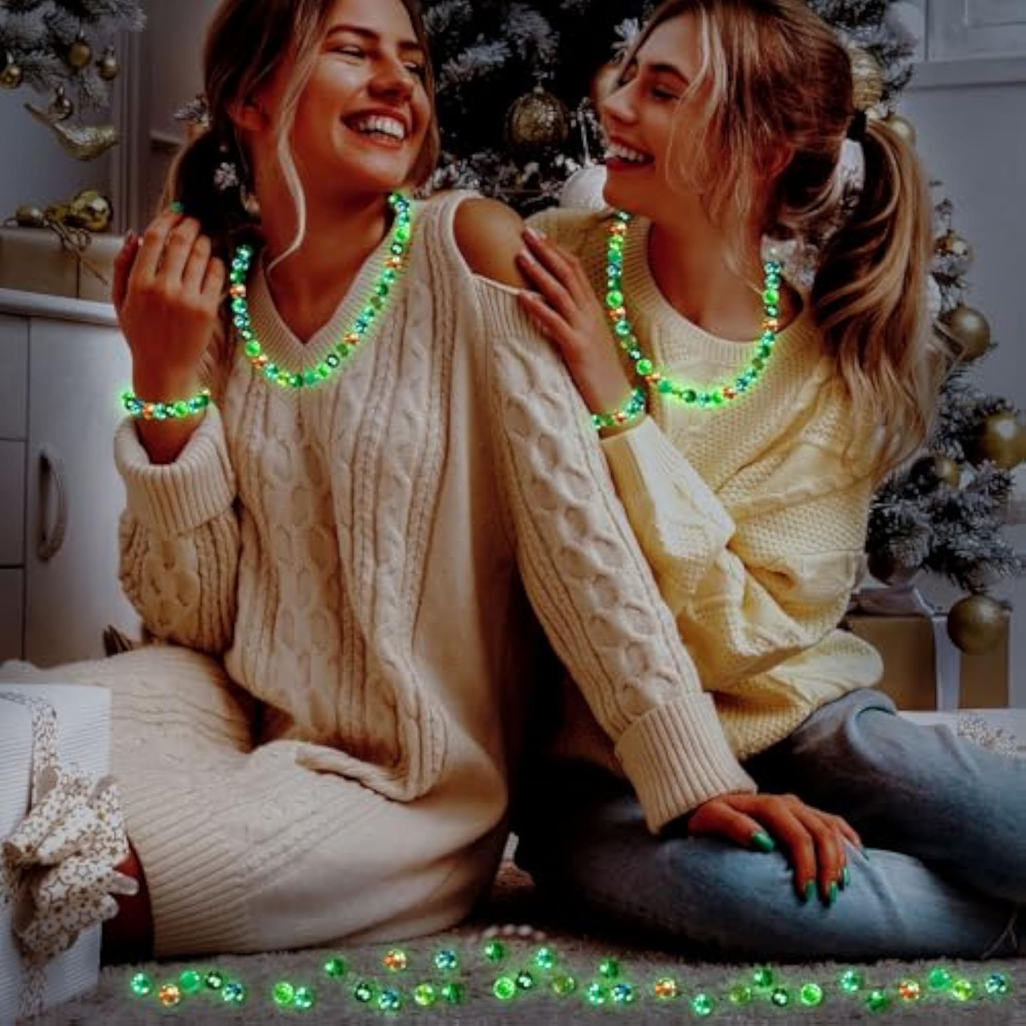 108PCS Luminous Firefly Glass Beads for DIY
