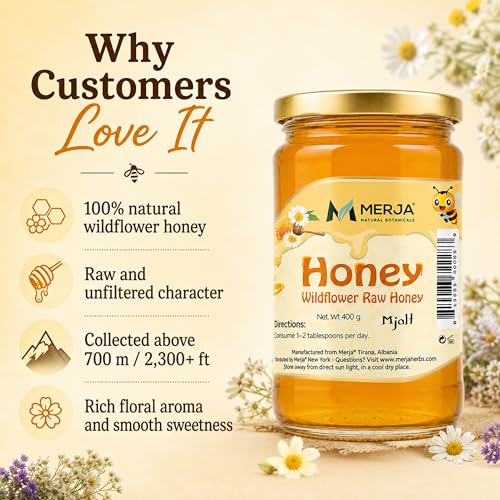 Miel 100% Natural de Montañas de Albania 16.9 oz miniatura 3