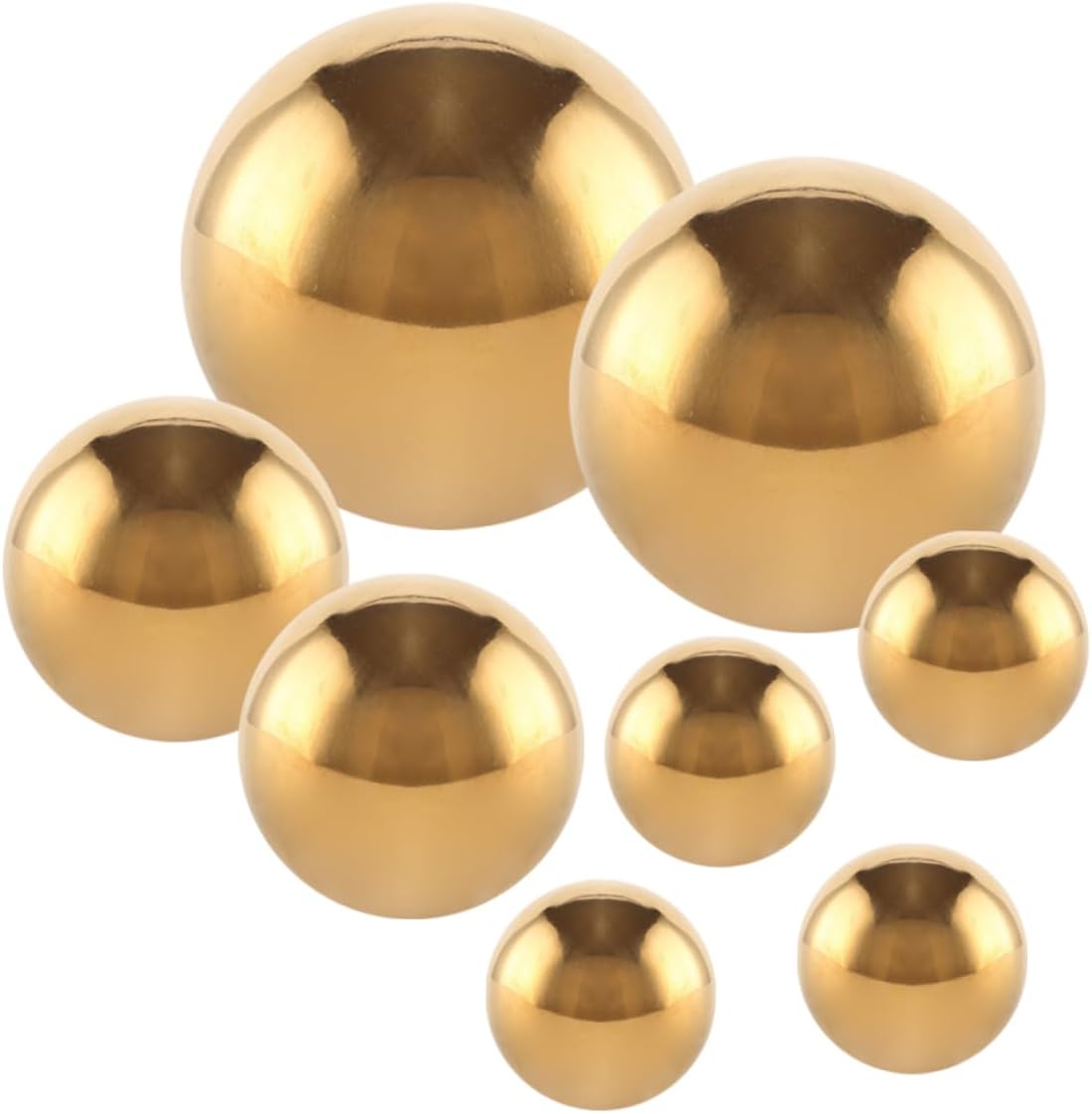 8pcs Outdoor Illuminated Sphere Gold Decorative Balls for Garden Unbreakable Gazing Balls for Gardens