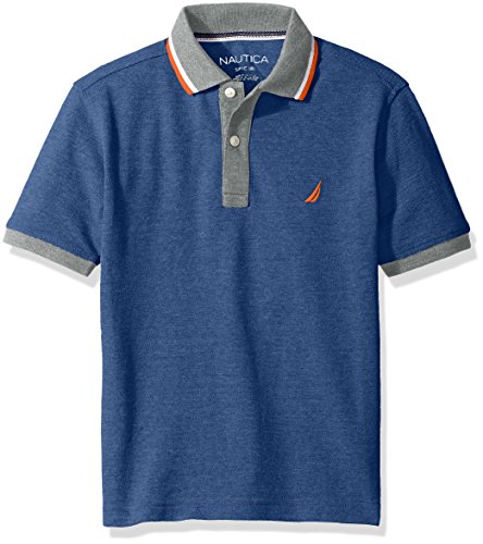 Nautica Boys' Short Sleeve Buoy Polo with Tipped Collar