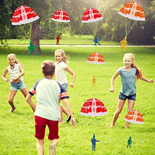 60 Pieces Parachute Toy, Army Men Action Figures Hand Throwing Kids Outdoor Games Toys Mini Paratrooper Toy Holiday Bag Stuffers Gifts Sport Toys For Kids Boy Girl Party Favors #TOP5