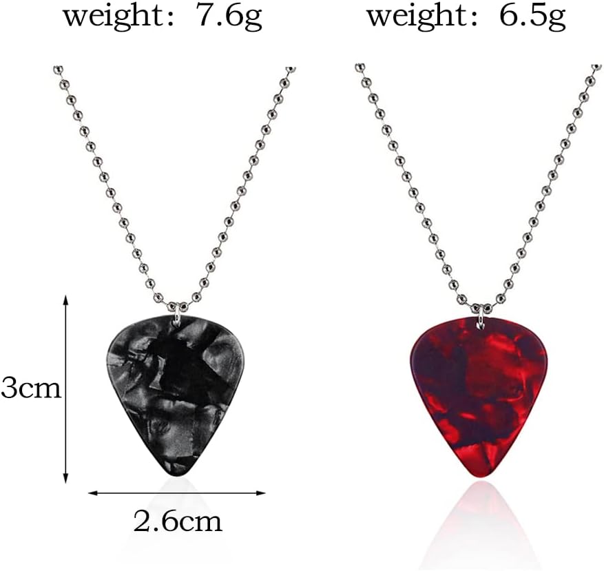 FunBoat Eddie Munson Guitar Pick Earring - Rock Music Necklace - Halloween Costume Jewelry Gifts for Women Men image 3