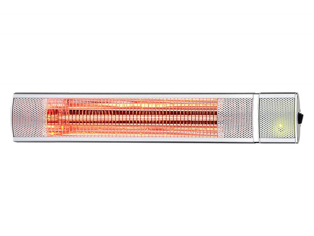 PUR LINE | Calefactor halógeno HEATY EX2000 RC de techo o pared, estufa eléctrica infrarroja ultrasilenciosa con mando a distancia - Calefactor exterior e interior de bajo consumo